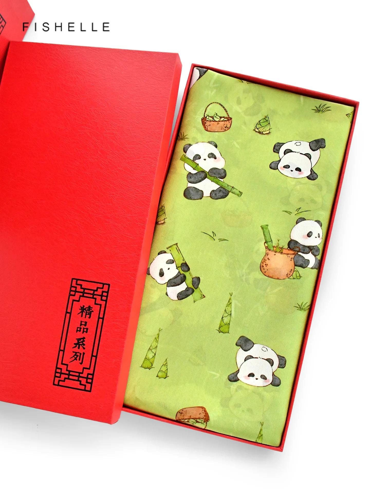 本物のシルクスカーフギフトボックス-香屏文化創意土産-外国人向け-エレガントな中国風プリントシルクスクエアスカーフ