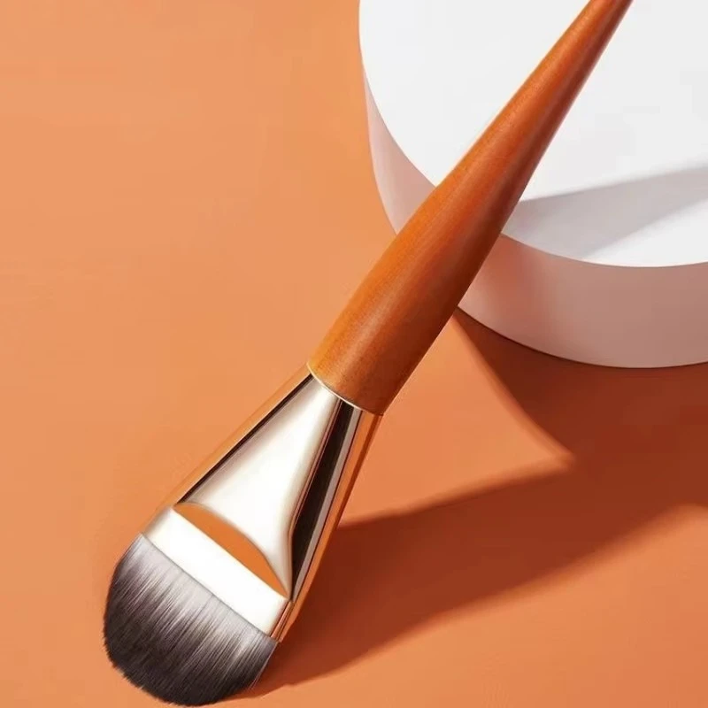 Venta al por mayor de fábrica, aplicación de máscara, corrector, patrón etiquetado, cepillo de máscara individual, herramientas de belleza, cepillo de base