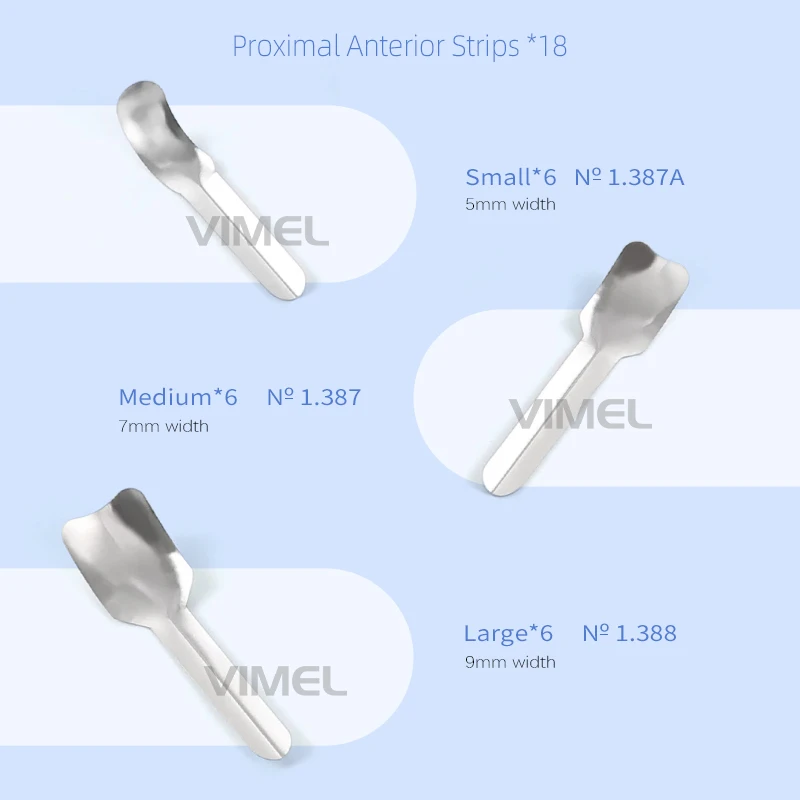 Bandas Matrix Dental Aço, Faixa Anterior Proximal, Matrizes com Contorno Seccional, Materiais de Restauração, Recarga, 30 peças por conjunto