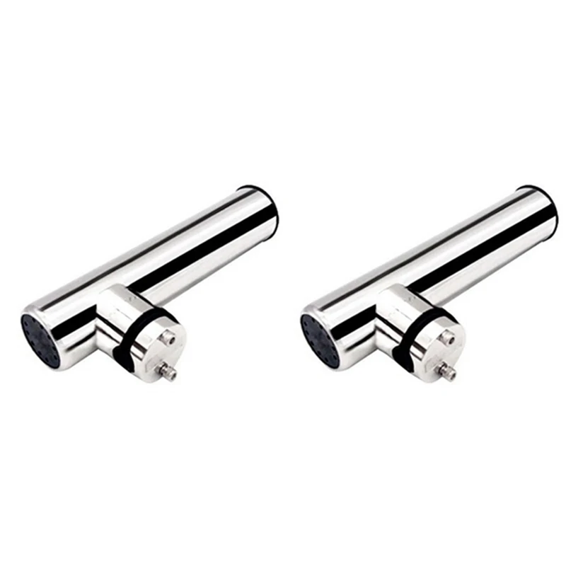 2Pcs Marine Fishing Rod Holders 316 Stainless Steel Adjustable Rod Holder For Boat Yacht Support For Rail 18Mm To 26Mm