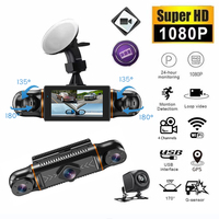 4 Channal 360 Degrees Car DVR 4*1080P HD Video Recorder WIFI APP Dash Cam Front right left Rear View camera 24h Parking Monitor