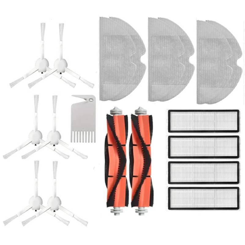 Боковая щетка, фильтр НЕРА и салфетка для мытья для робота-уборочной машины Xiaomi 1C 1 C, аксессуары Mijia C1 (19 шт.)