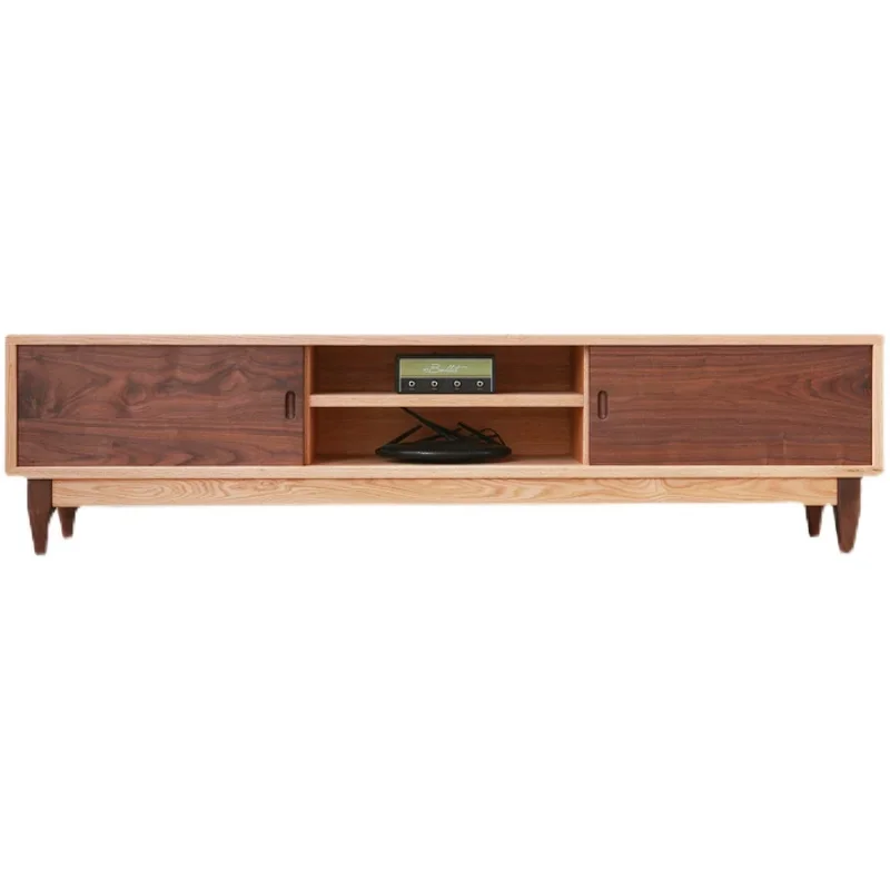

Solid wood Japanese TV cabinet, small apartment, simple living room side cabinet, furniture combination cherry wood
