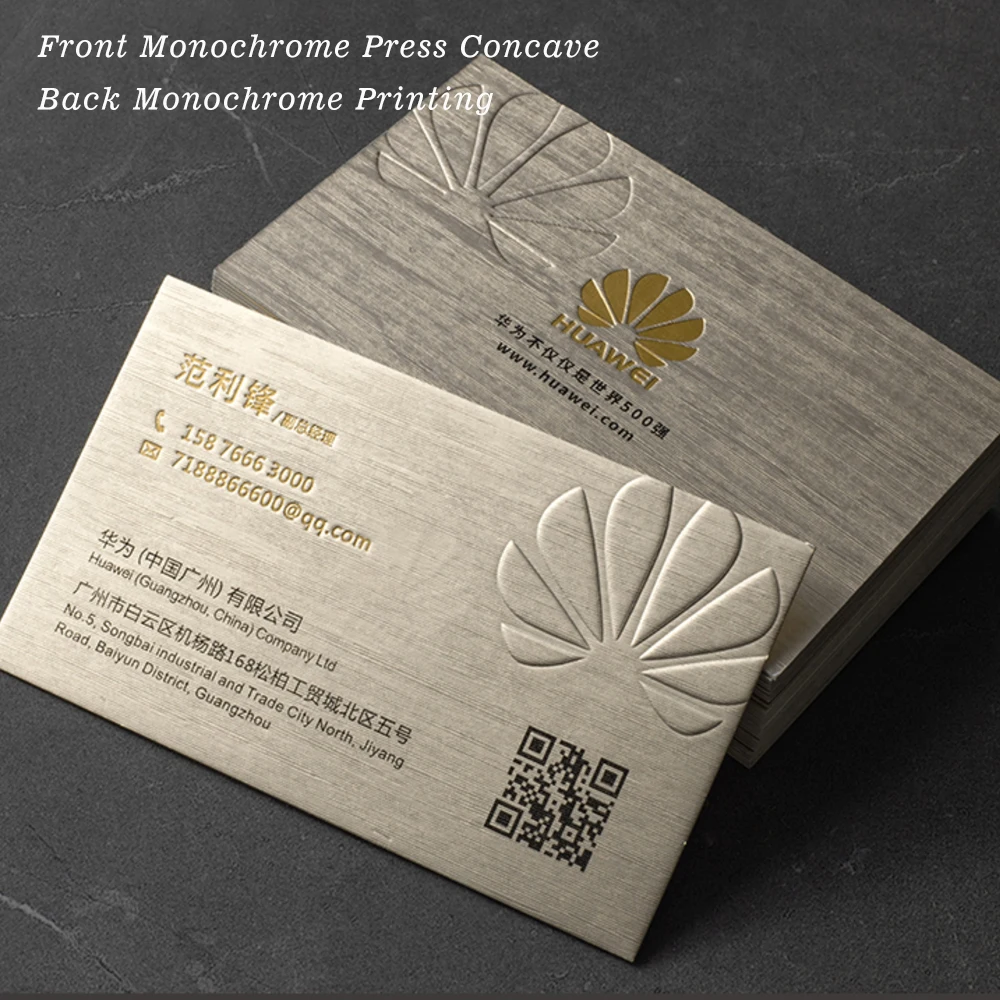 200pcs Cheapest Customized Business Cards Hot Gold Silver Foil Personalized Logo 300gsm 500gsm Stamping Print Double Single Side