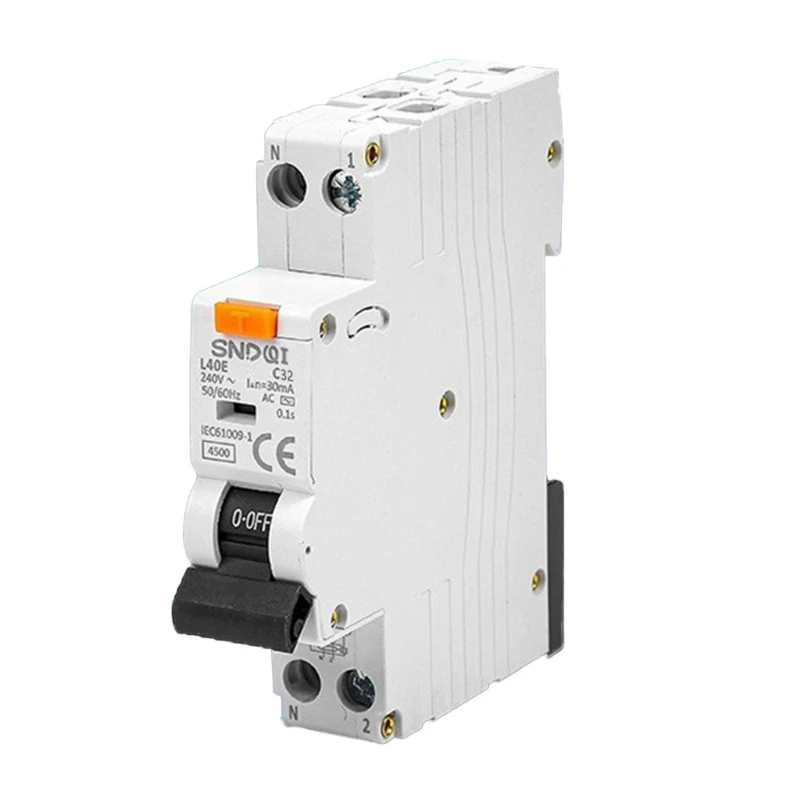 A2UD 16/20/25/32A Residual Current RCBO 1P+N 6kA 50/60Hz