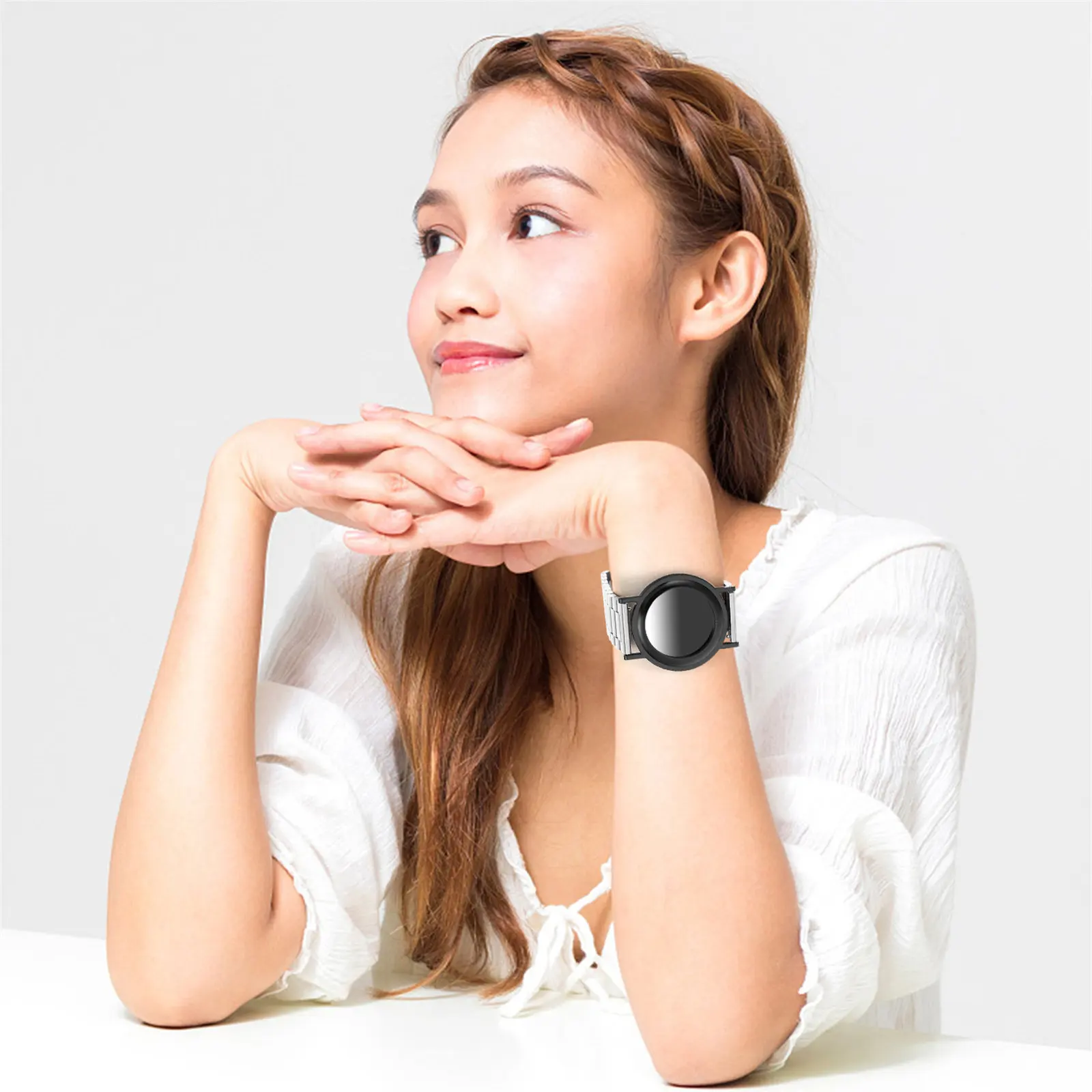 

Тонкий стальной ремешок для часов-локатора: компактный дизайн, удобство при ношении и снятии, комфорт, легкость, для отслеживания местоположения