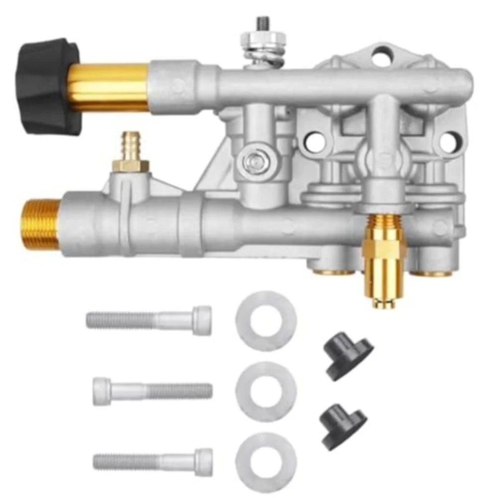 Manifold Kit for High Pressure Cleaning Pump 7108366 510020 520006 Includes Valves Garden Hose Inlet Outlet and Fasteners