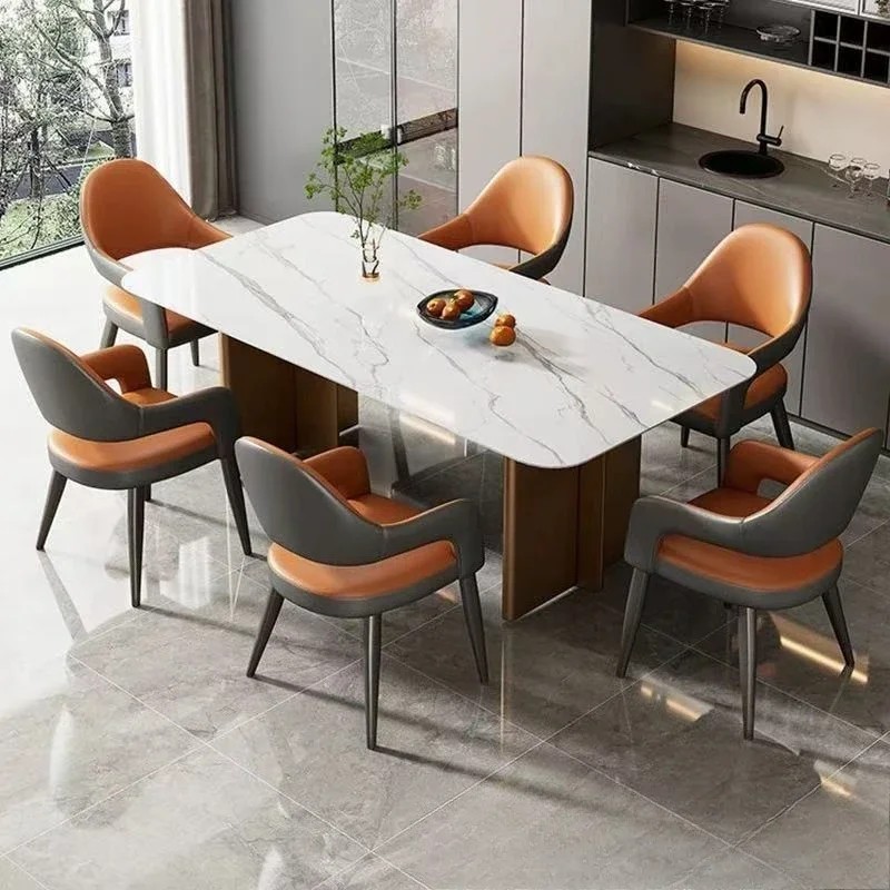 

Italian Simple Light Luxury Home Comfortable Dining Table Chair Nordic Hotel Restaurant Leisure Dining Chair