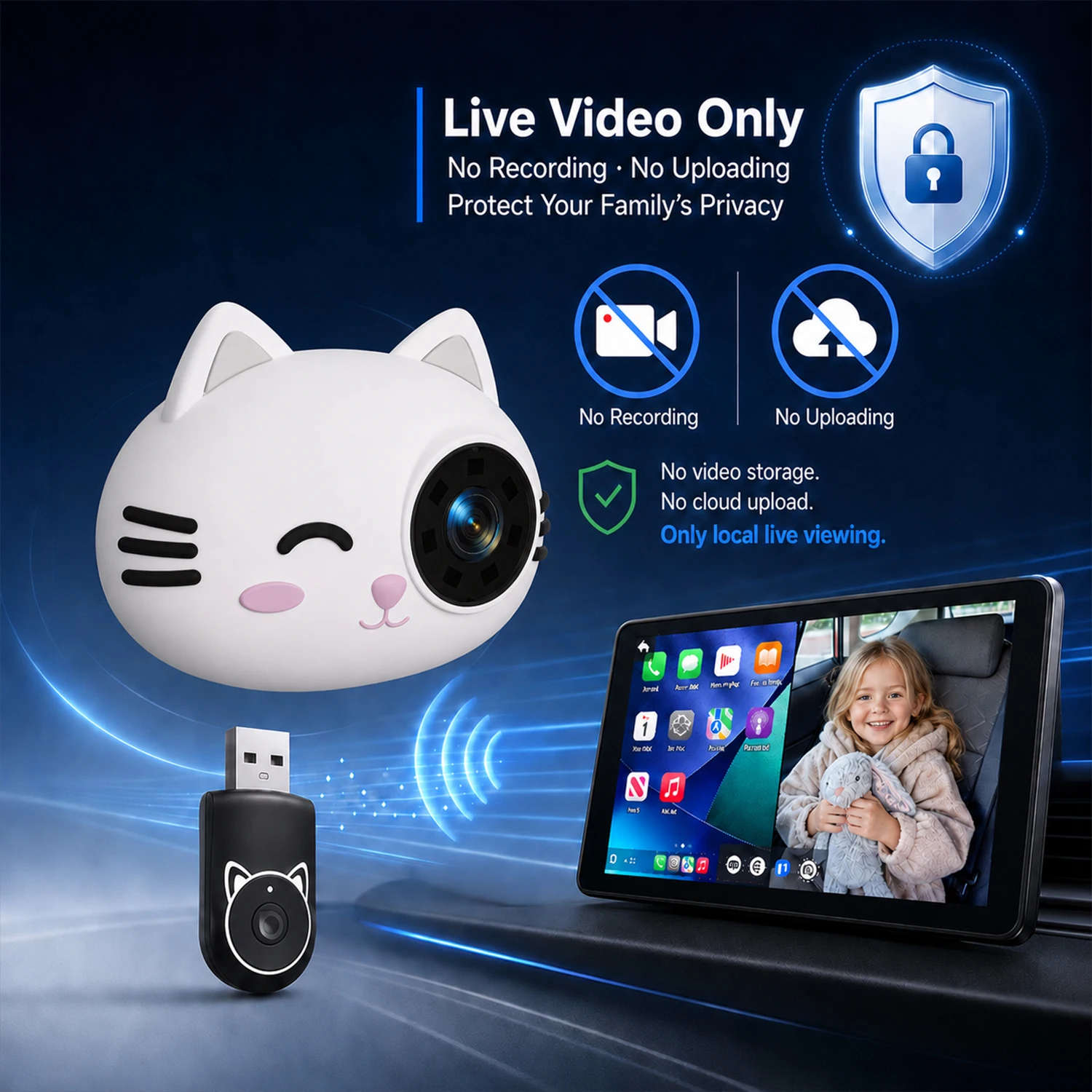 Cabin Care Wireless CarPlay Ad - đánh giá và giá Baby Monitor Split Screen