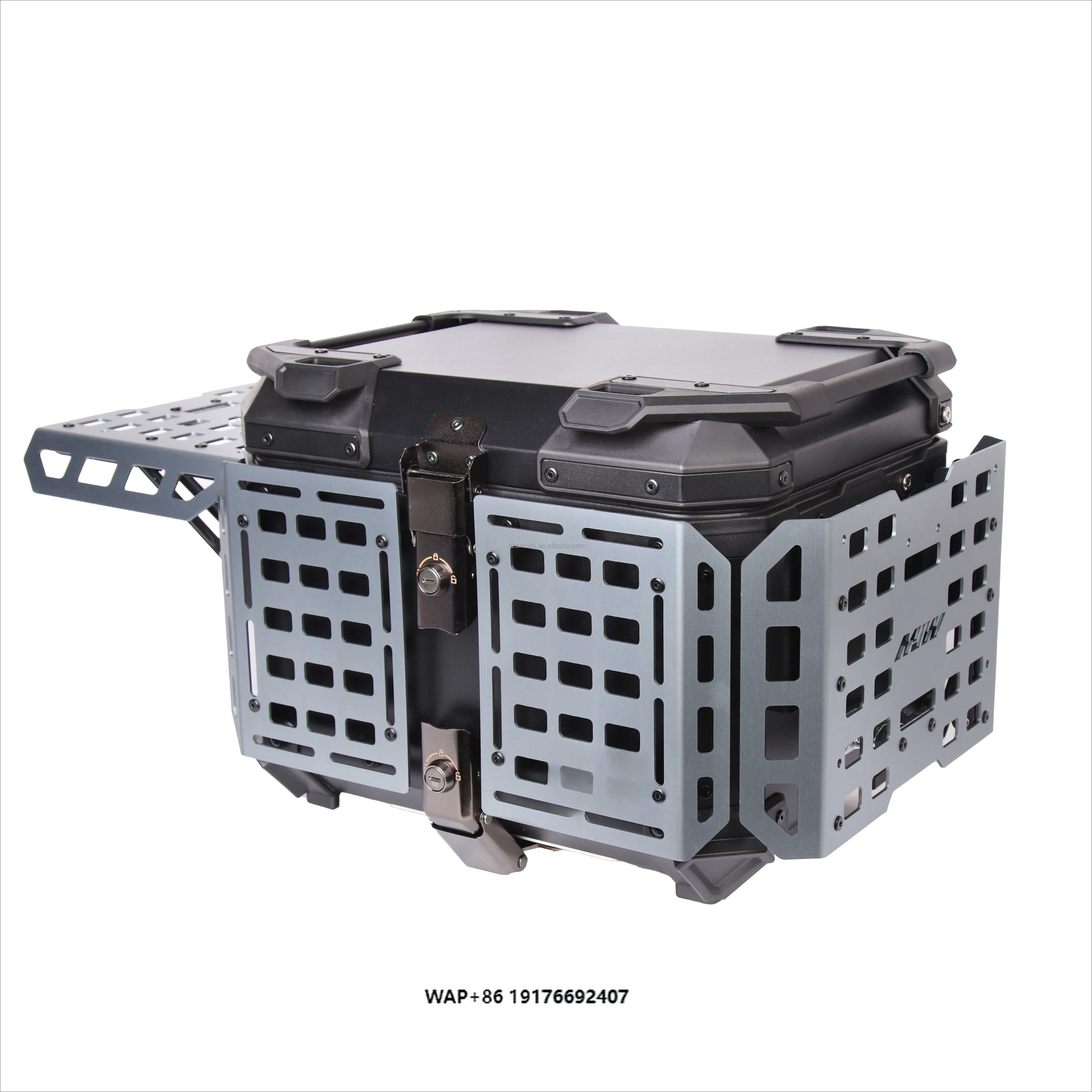 Design Multifunctional armor 45L Tail Box Motorcycle Accessories Luggage Aluminum Top Box Storage Top Box