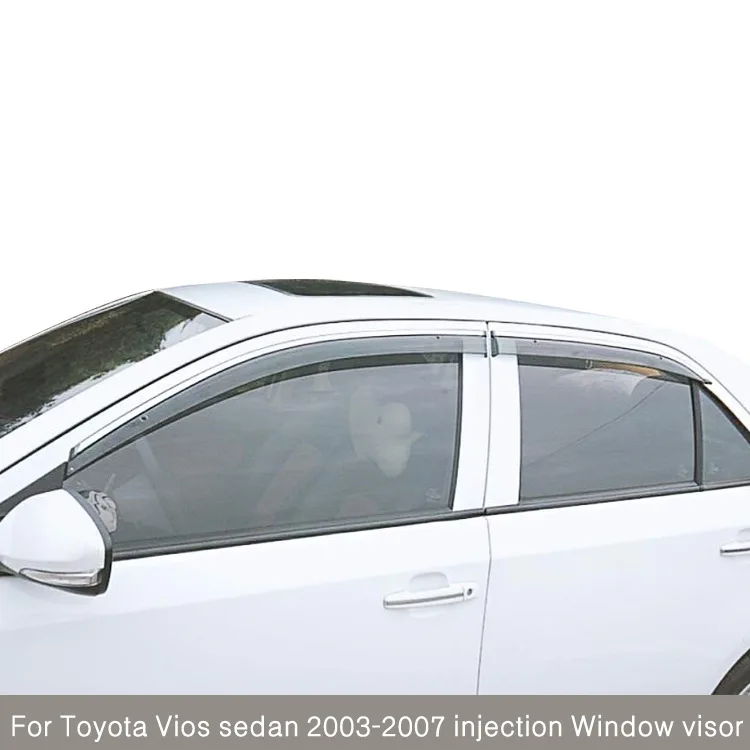 مناسبة لـ 2004-2007 Vios درع الطقس لنافذة Vios المطر الحاجب حقن مصبوب درع المطر منحرف التهوية #3