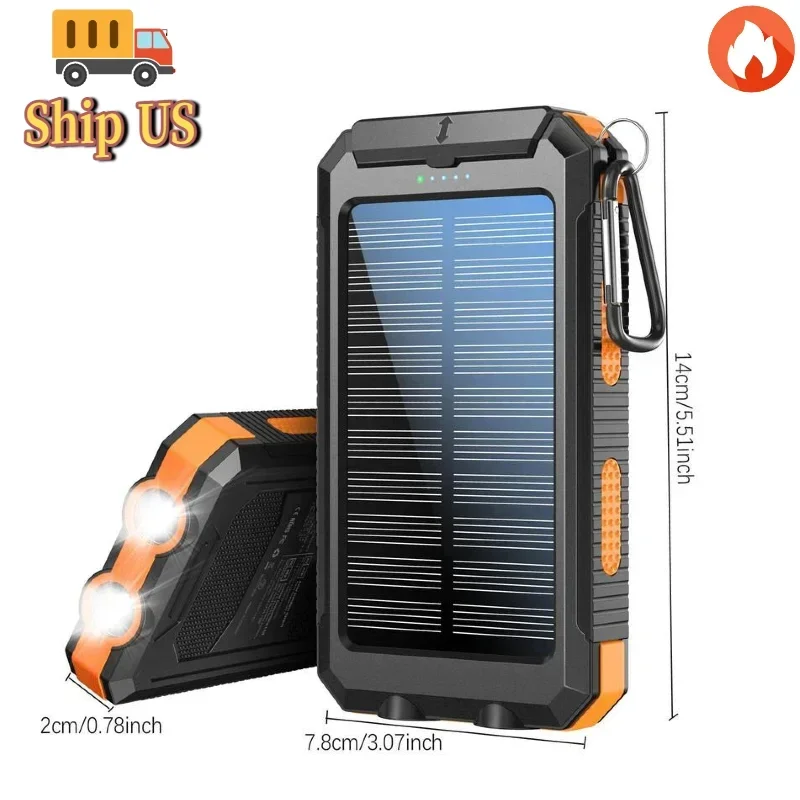 

Основы на открытом воздухе! Solar Power Bank 4-в-1 10000 мАч — солнечная зарядка, аварийное освещение и компас, весь день