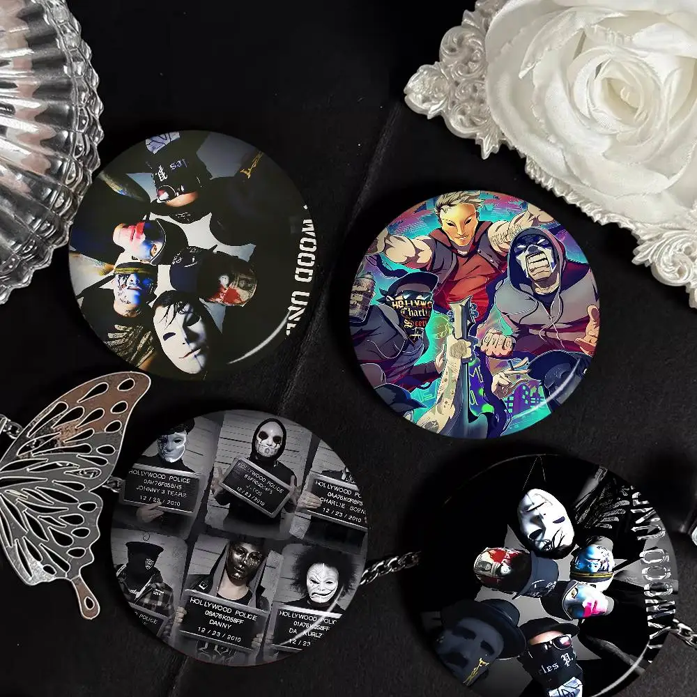 Rock Band H-Hollywood Undead Singer 32/44/58mm Round Cartoon Brooches Pins For Backpack Jewelry Accessories Gifts Creative Badge