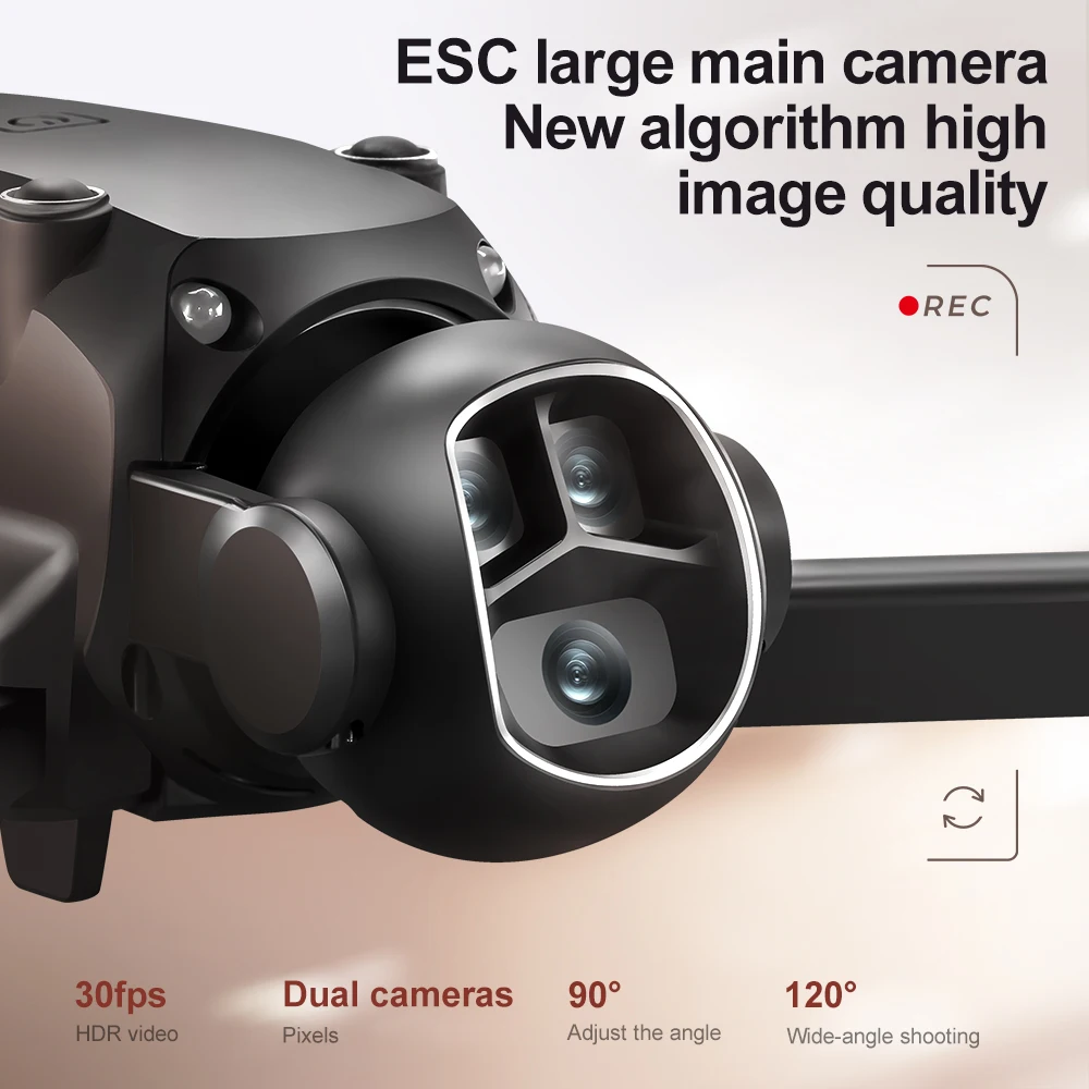 Para xiaomi m7 mini drone 4k hd profissional aéreo câmera dupla posicionamento de fluxo óptico sem escova quadcopter dobrável rc brinquedos