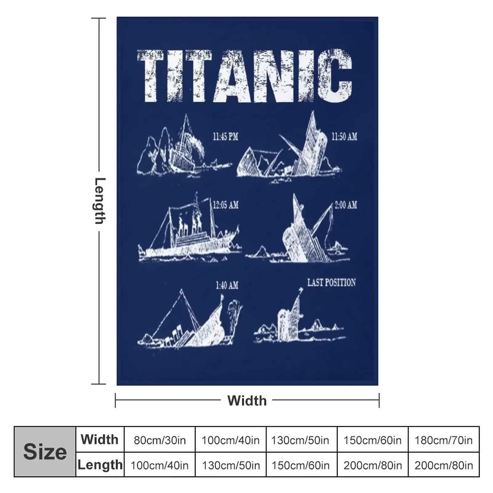 Titanic Sinking Vintage Cruise Ship Atlantic Ocean Voyage Throw Blanket Vintage Summer Beddings halloween Blankets