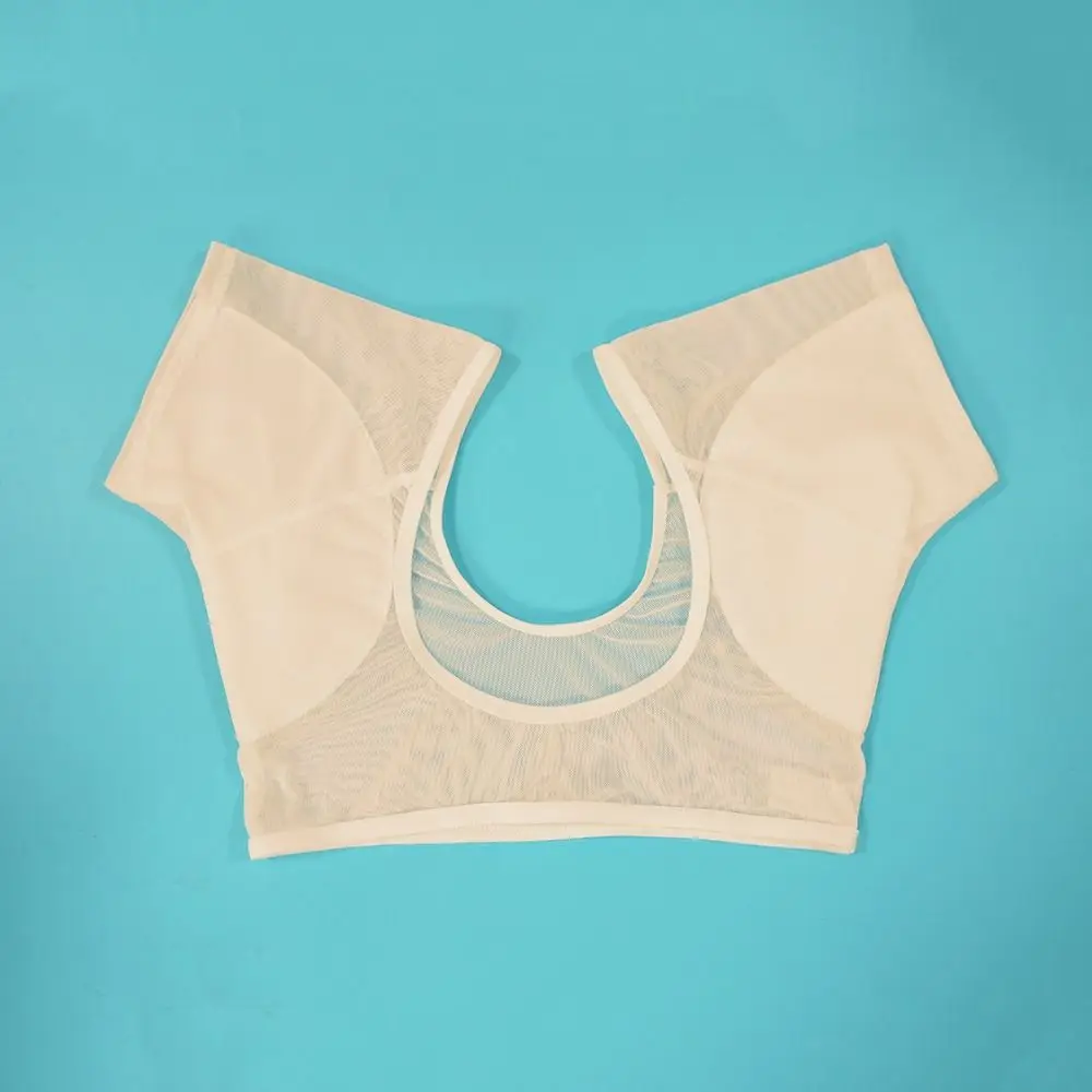 Washable T-shirt Shape Sweat Pads Ultra-thin Reusable Armpit Care Pads Elasticity Breathable Underarm Sweat Pads Women Use