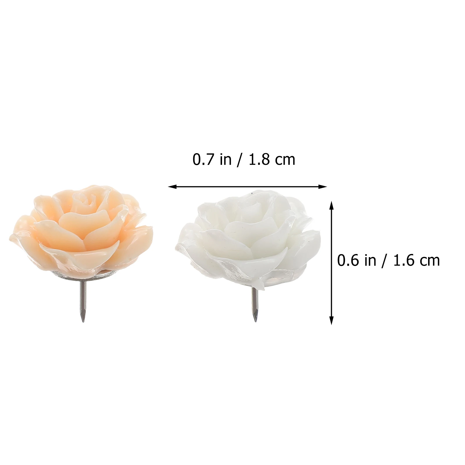 

40Pcs Flower Shape Push Pin Colorful Decorative Thumbtacks Compact Lightweight for Office Study Board Flower Push Pin