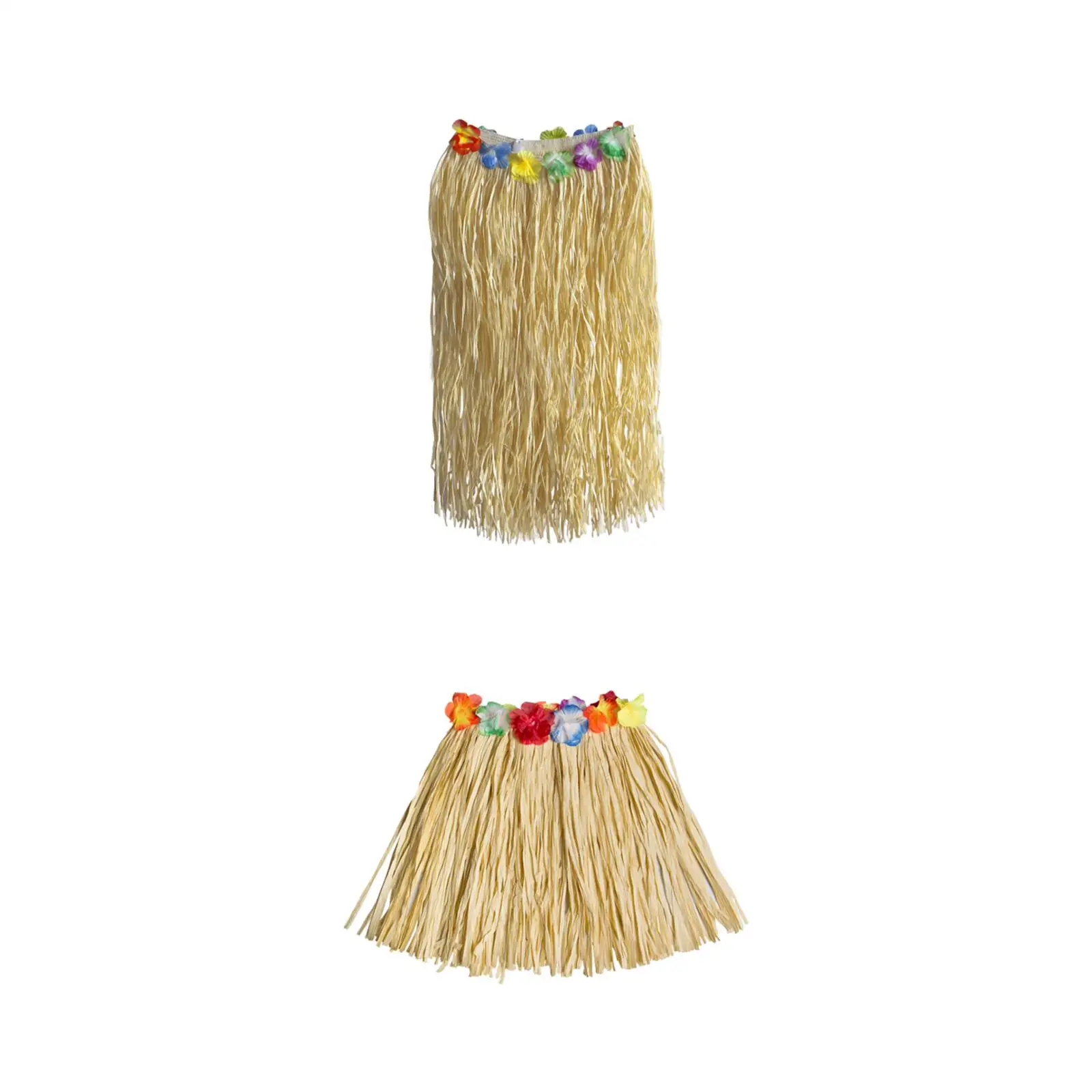 Hawaiian Skirt Grass Skirt Raffia Tassel Tropical Skirt Raffia Skirt for Festival Carnival Fancy Dress Beach Party Supplies