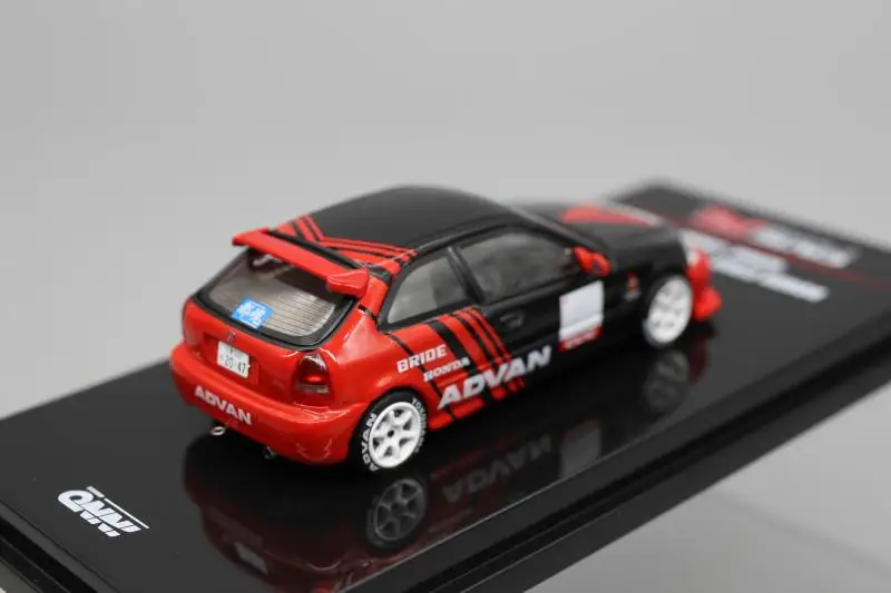 INNO 1:64 Honda Civic EK9 Type-R advan Collection of die-cast alloy car decoration model toys