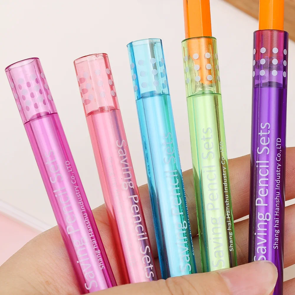 Dual-headed Art Write Tool Extender Reusable Pencil Extension Accessories Student Painting Sketching Short Pencils Refill