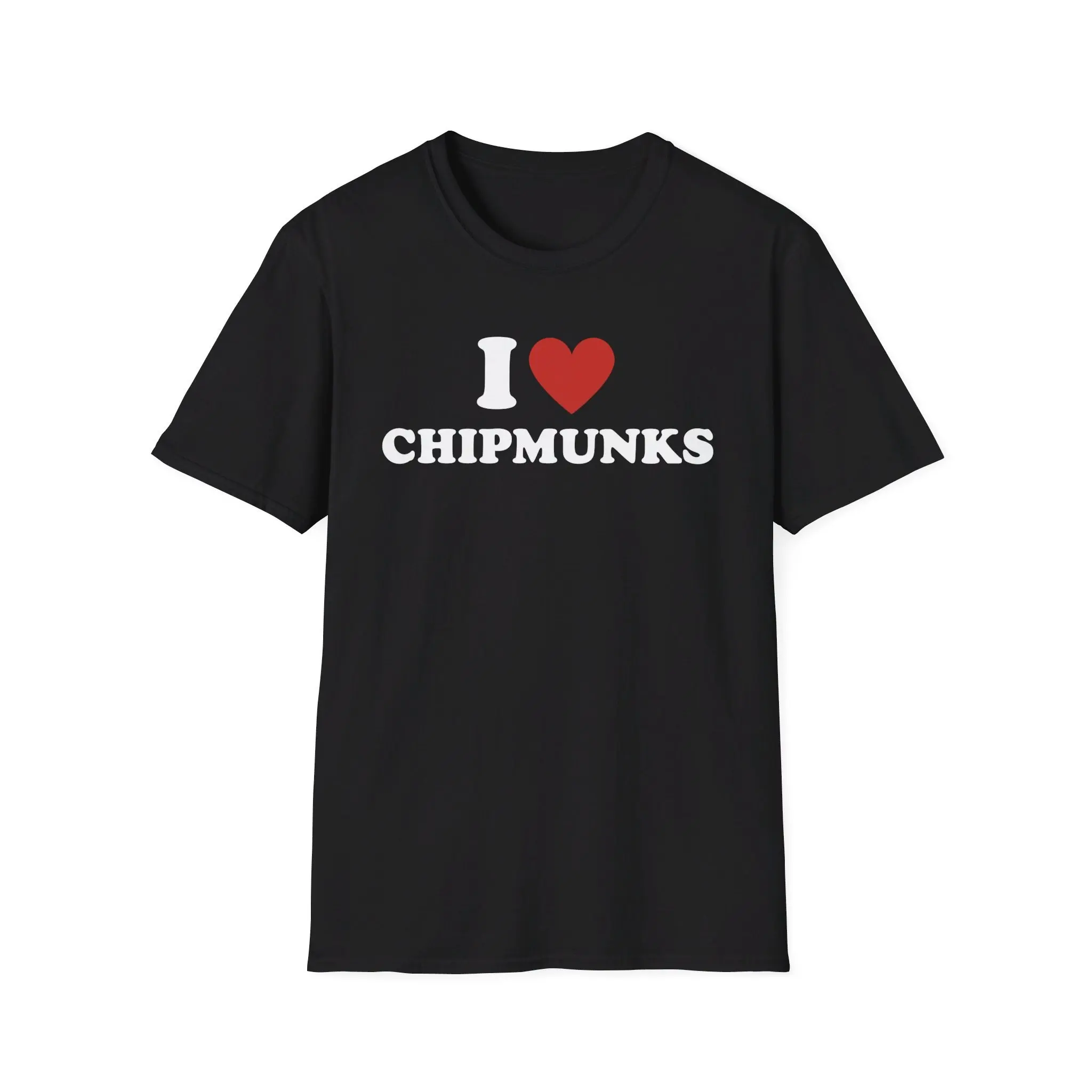 I Love Chipmunks Heart Cute Squirrel Animal Lover T Shirt