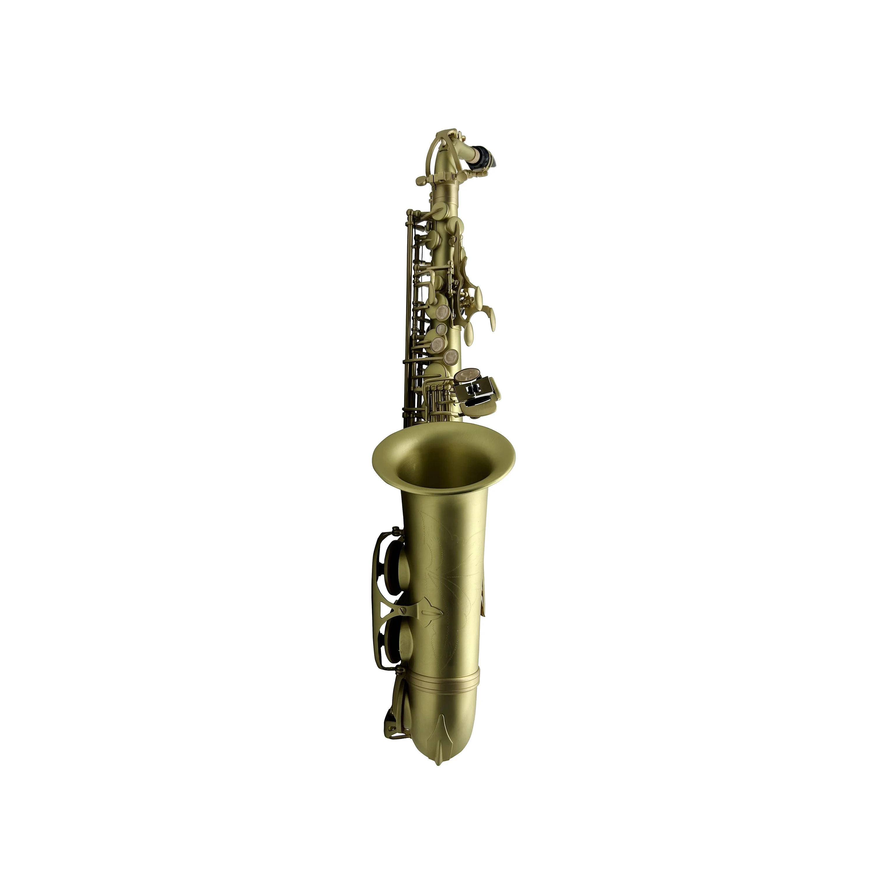 

Quality Soprano Saxophone JYAS102MT Lacquered Brushed Finish Gold Brass Woodwind With Waterproof Case For Sale