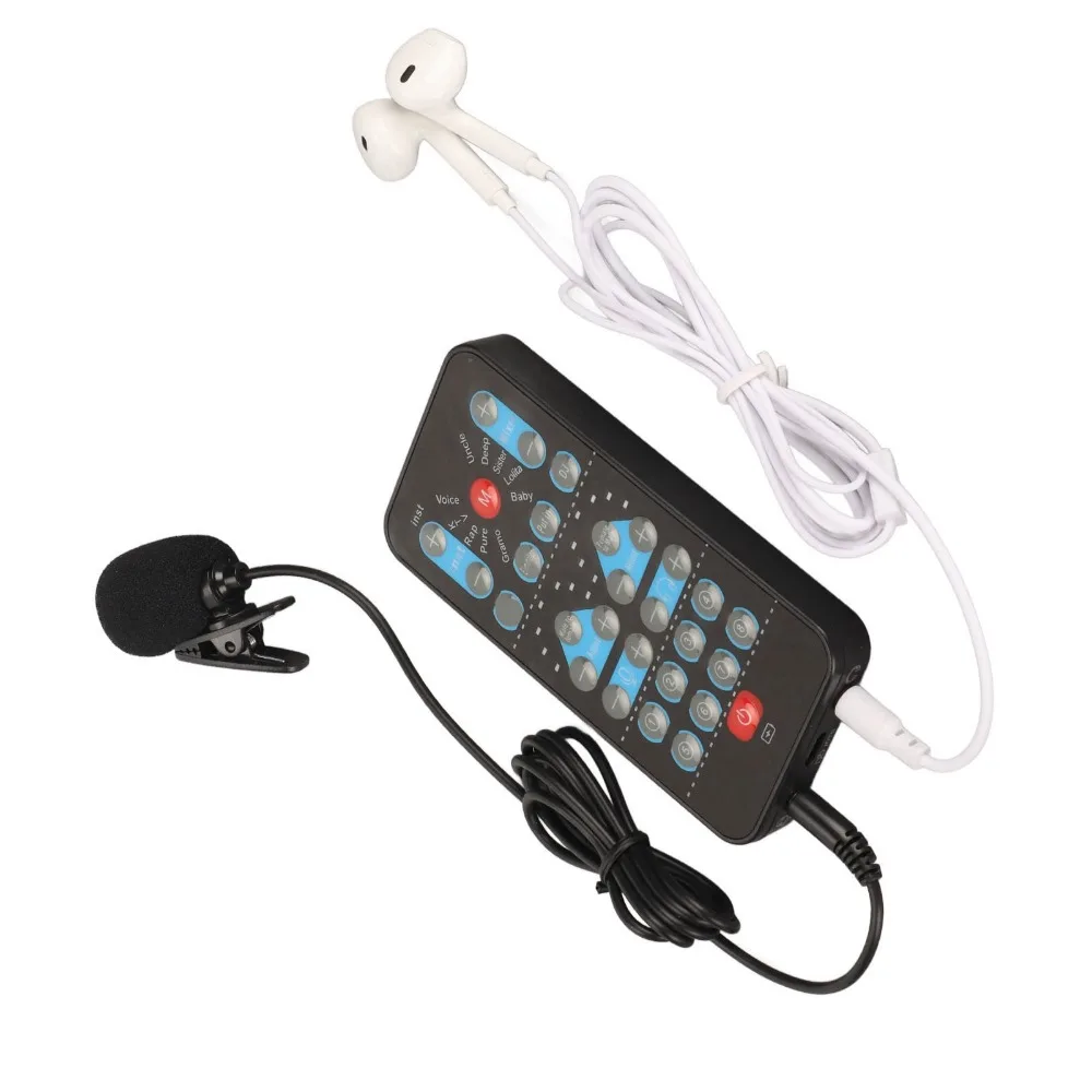 M10 Handheld Voice Changer Fine Tuning Karaoke Function Sound Changer Card Male Female Voice Switch Voice Changer Device