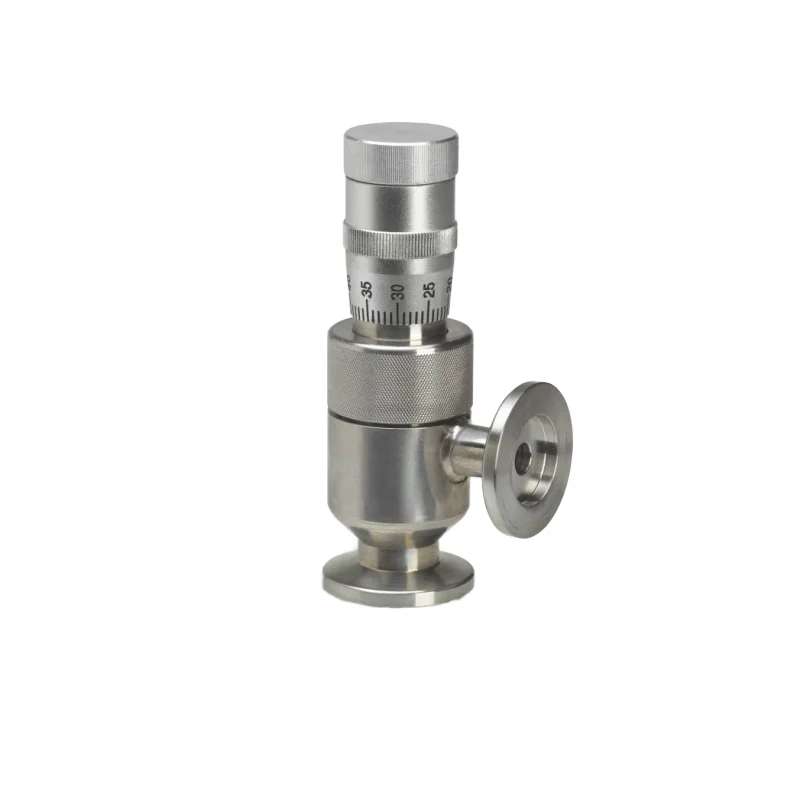 KF16 High Vacuum Manual Power Metering Angle Valve for Gas Media Structured with High Efficiency