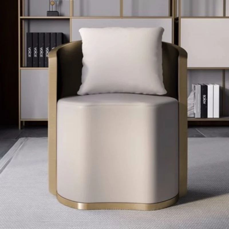

Dining chairs Hotel will order Cafe reception Negotiation Soft bag Dining room Golden single double chair