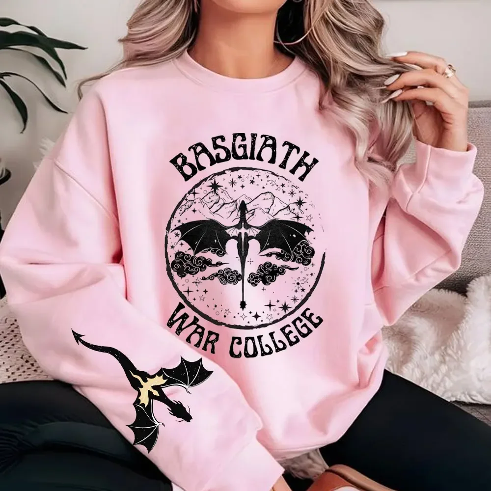 New Basgiath War College Double-side Sweatshirt Fourth Wing Sweater Fly Bookish Shirts Unisex Long Sleeve Sweatshirts