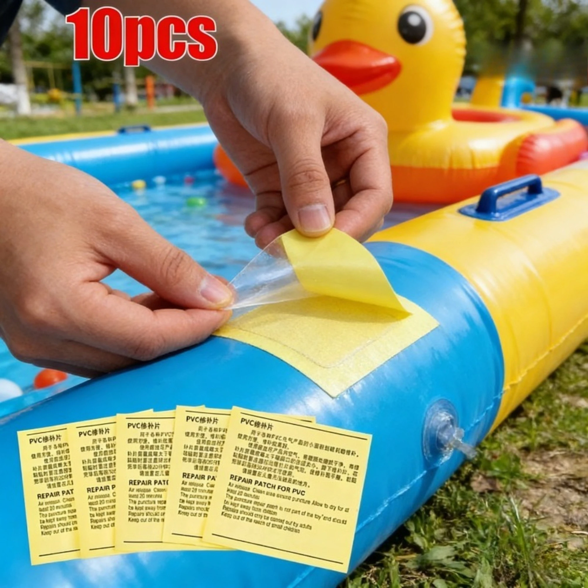 10Pcs Transparent Waterproof Repair Patches for Tents, Toys, Sleeping Bags & Inflatables – Portable & Reflective