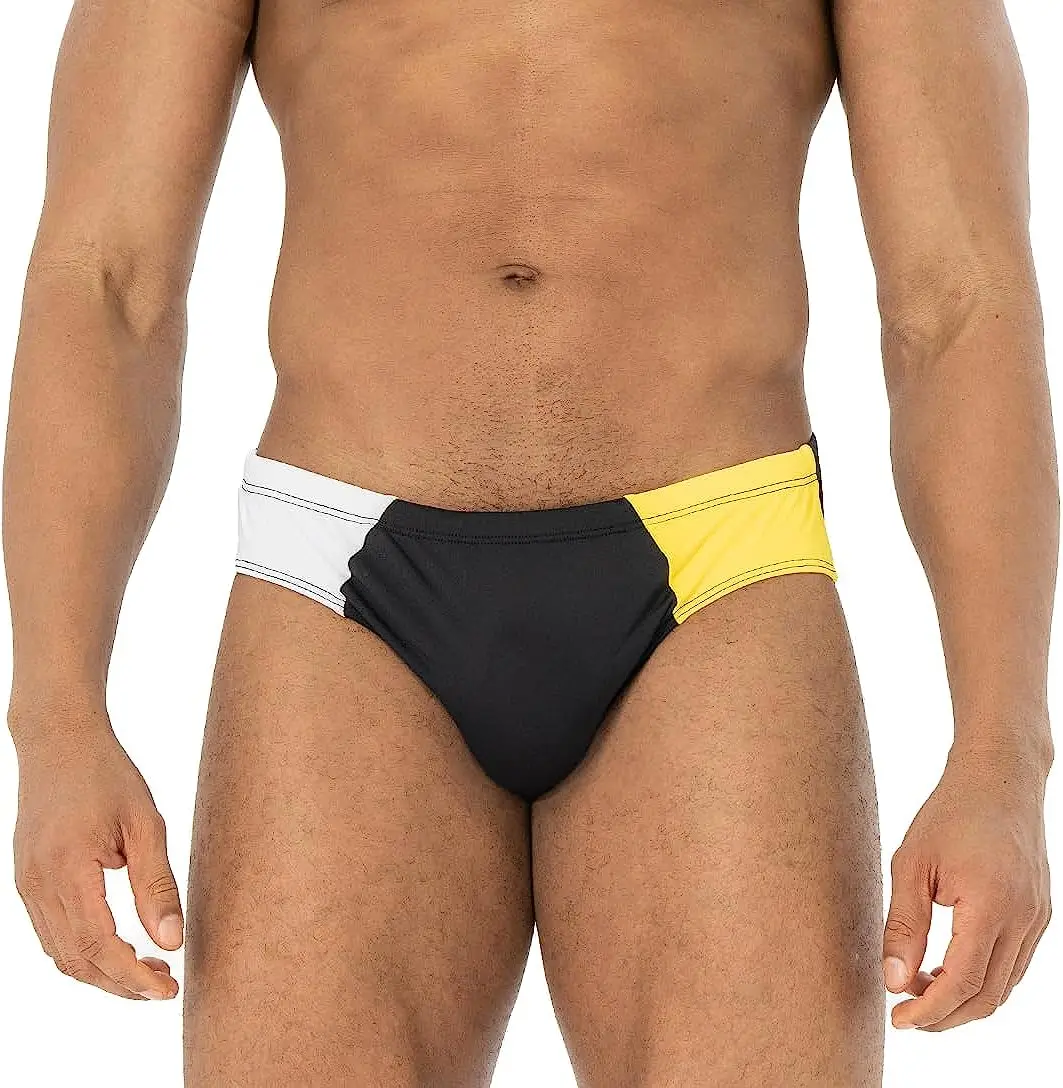 

AIMPACT Men Color Block Swim Brief Nylon Men Swimwear Bikini Swimsuit Sexy for Men