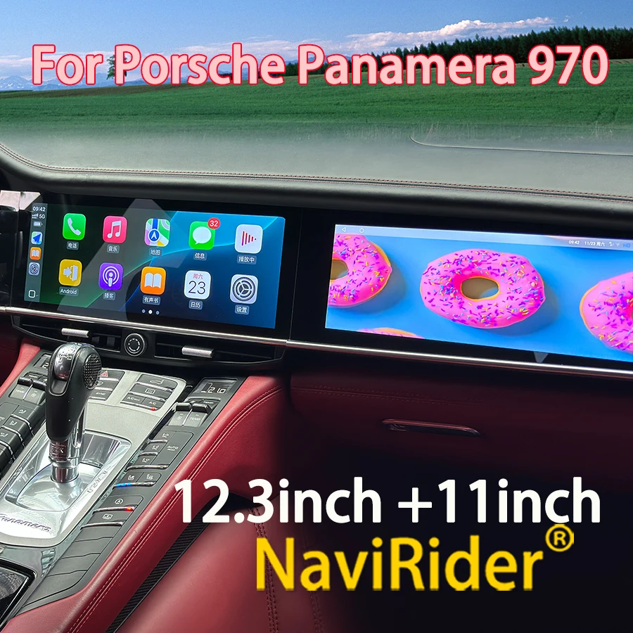 New 12.3'' Dual Screen For Porsche Panamera 2010-2017 Car Radio Multimedia Video Player GPS Navigation Android Auto Unit Carplay