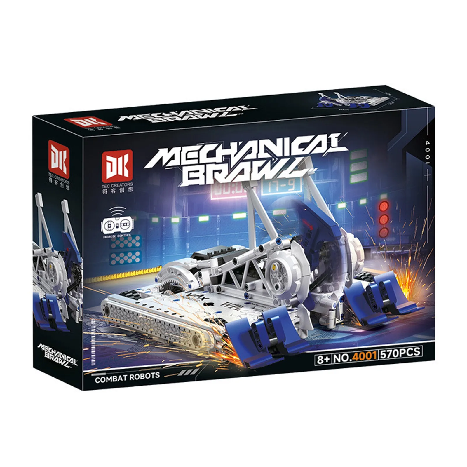 Deke 4001 blocs de construction de Robot télécommandé à 3 moteurs, jouet de combat de Force de morsure, cadeau STEM pour garçons