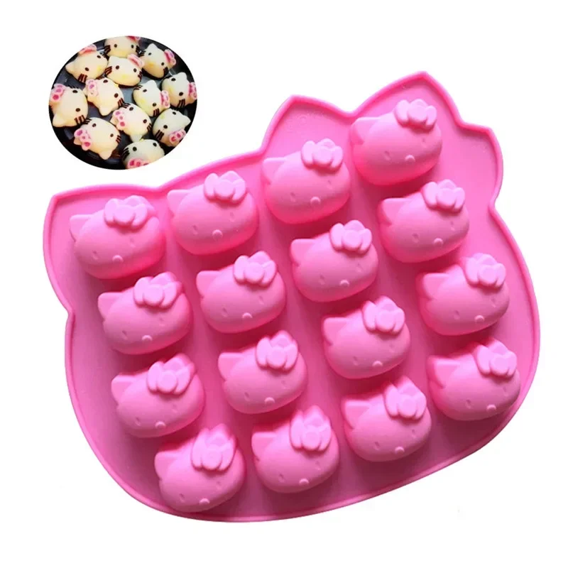 Cartoon Sanrio Kitty White Hello Kitty New Mold Rice Ice Cube Snack Baking Tool Diy Cute Love Bento Shape Kitchen Good Things