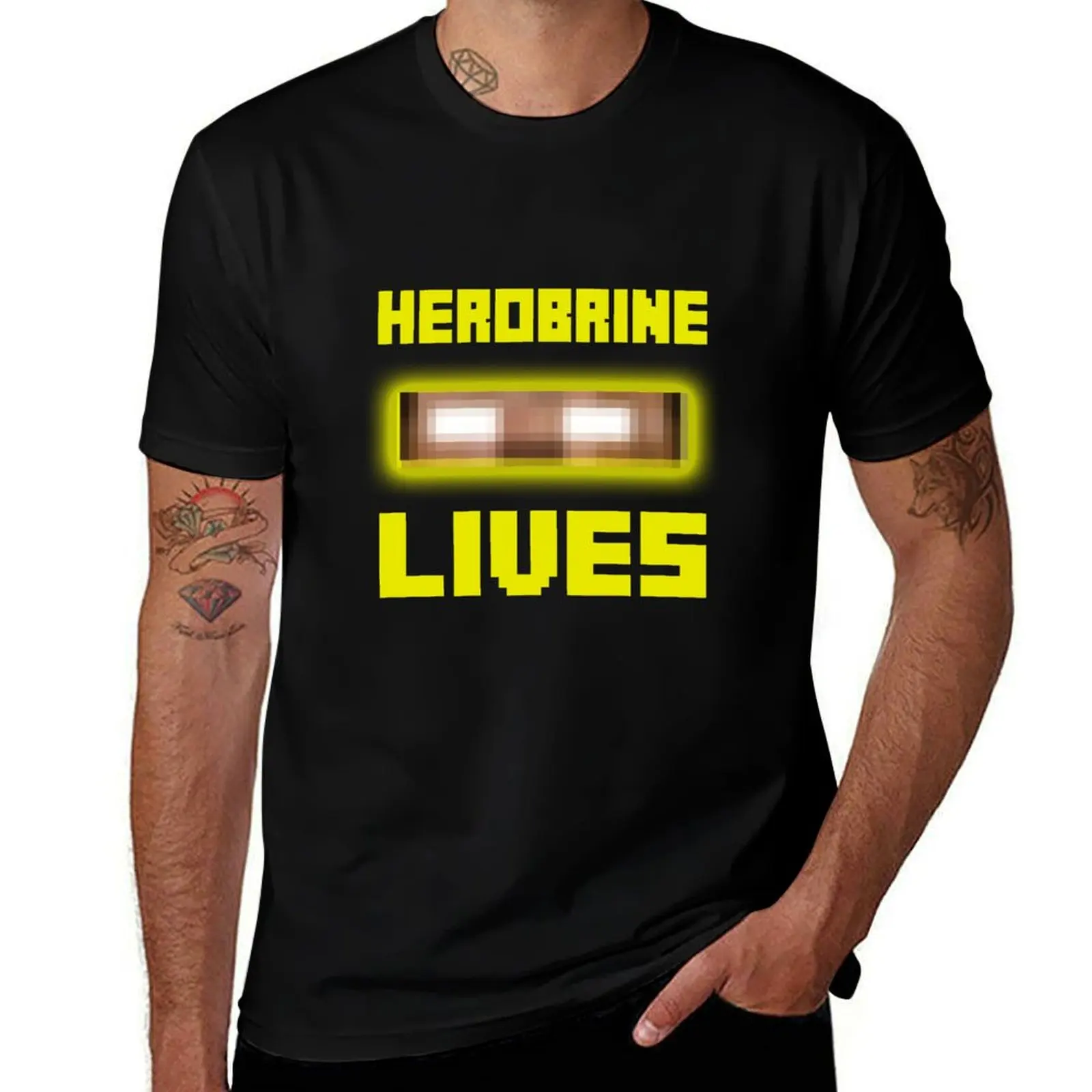 

Herobrine Lives T-Shirt Personalized t-shirt anime t shirts boys whites T-shirt men
