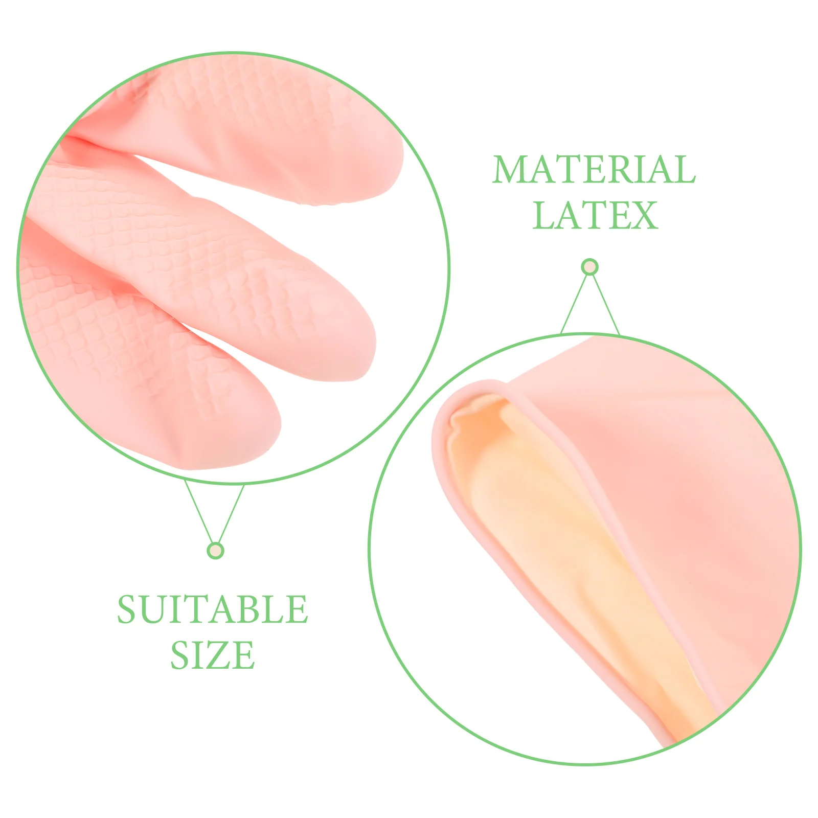 

3Pairs Anti-Slip Latex Kitchen Gloves Washing Dishwashing Household Cleaning Gloves Small Size Dishwashing Glove