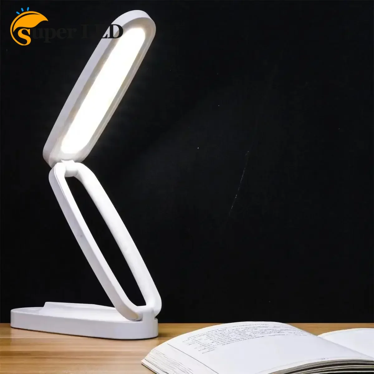 

2pcs LED Folding Desk Lamp Dormitory Student Eye Protection Study Lamp Outdoor Travel Lighting Gift USB Charging Small Desk Lamp