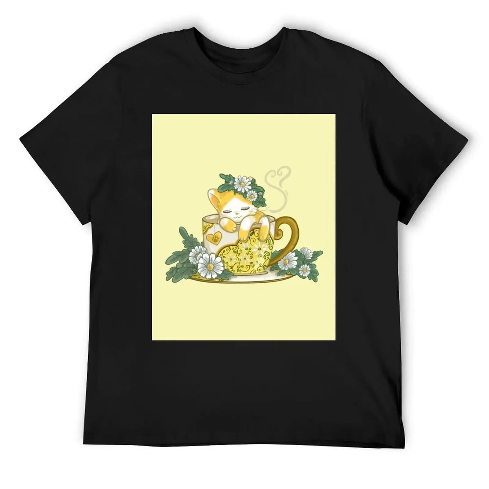 Tea Cats Series 1: Chamomile T-Shirt summer top essential t shirt summer tops plus size tops men t shirts high quality