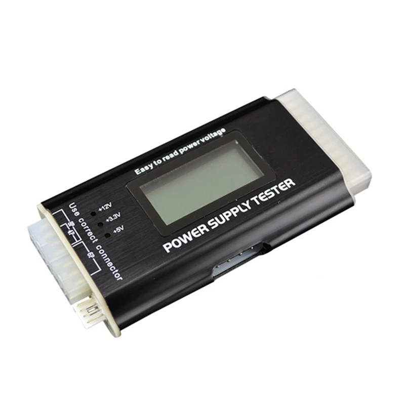 LCD 전원 공급 장치 테스터, ATX, ITX, BTX, PCI-E, SATA, HDD 디지털 LCD 보딩 테스터, 20 + 4 핀