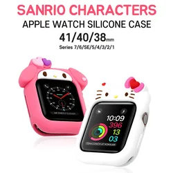 Sanrioed Animation Suitable for Iwatch Apple Watch Silicone Protective Case Applewatch6 Generation 7/se/5/4/3/2 Holiday Gifts