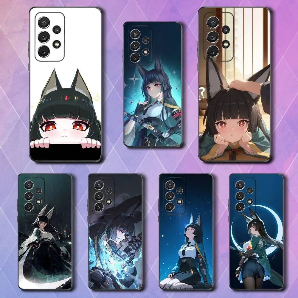 حافظة هاتف ZZZ H-Hoshimi M-Miyabi لهاتف سامسونج S25، S24، S23، S22، S21، S20، S10، Ultra، Plus، Lite، FE، غطاء أسود من السيليكون الناعم