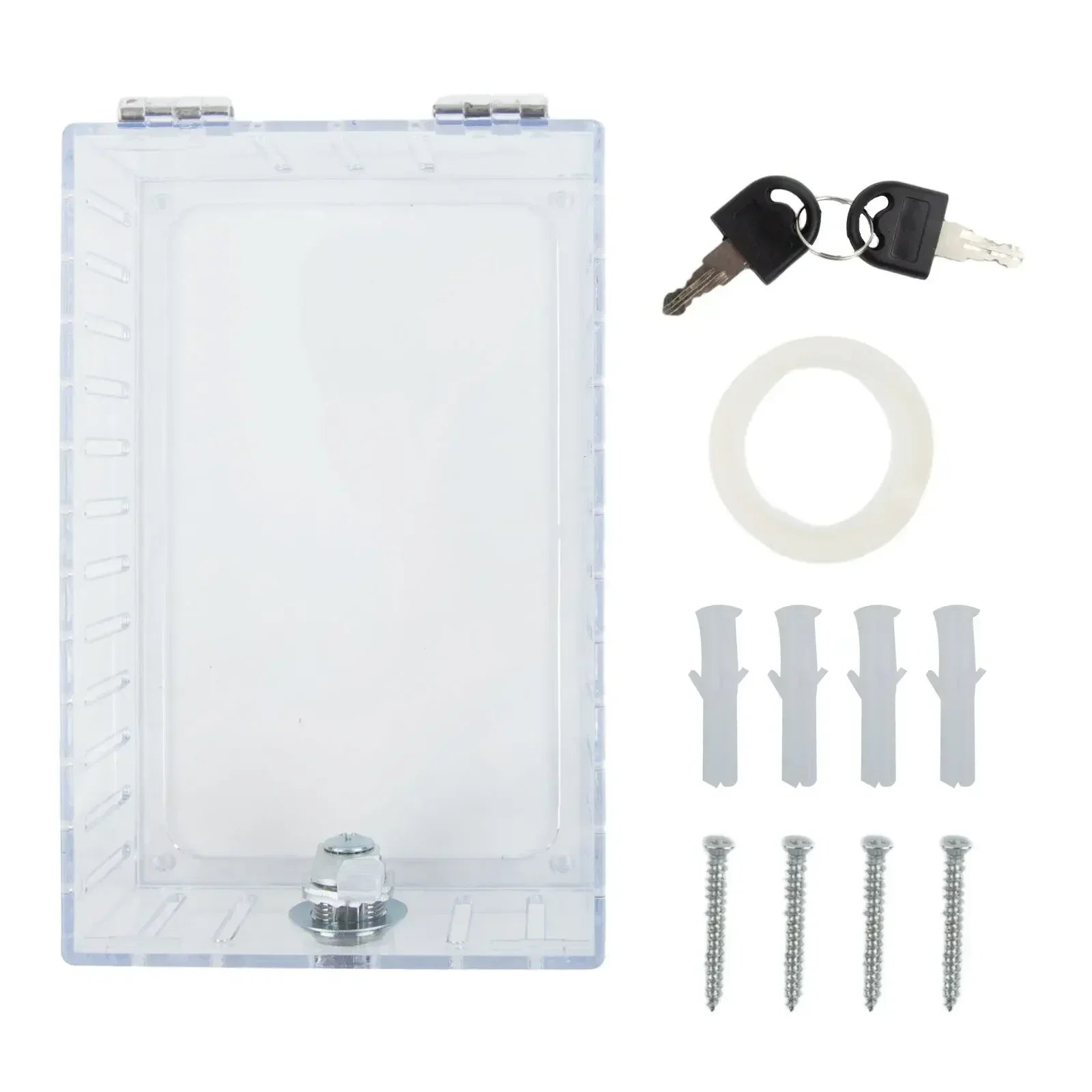 Thermostat Protection Cover Clear Thermostat Lock Box & Lock Transparent Protector Guard Cover Box For Home School