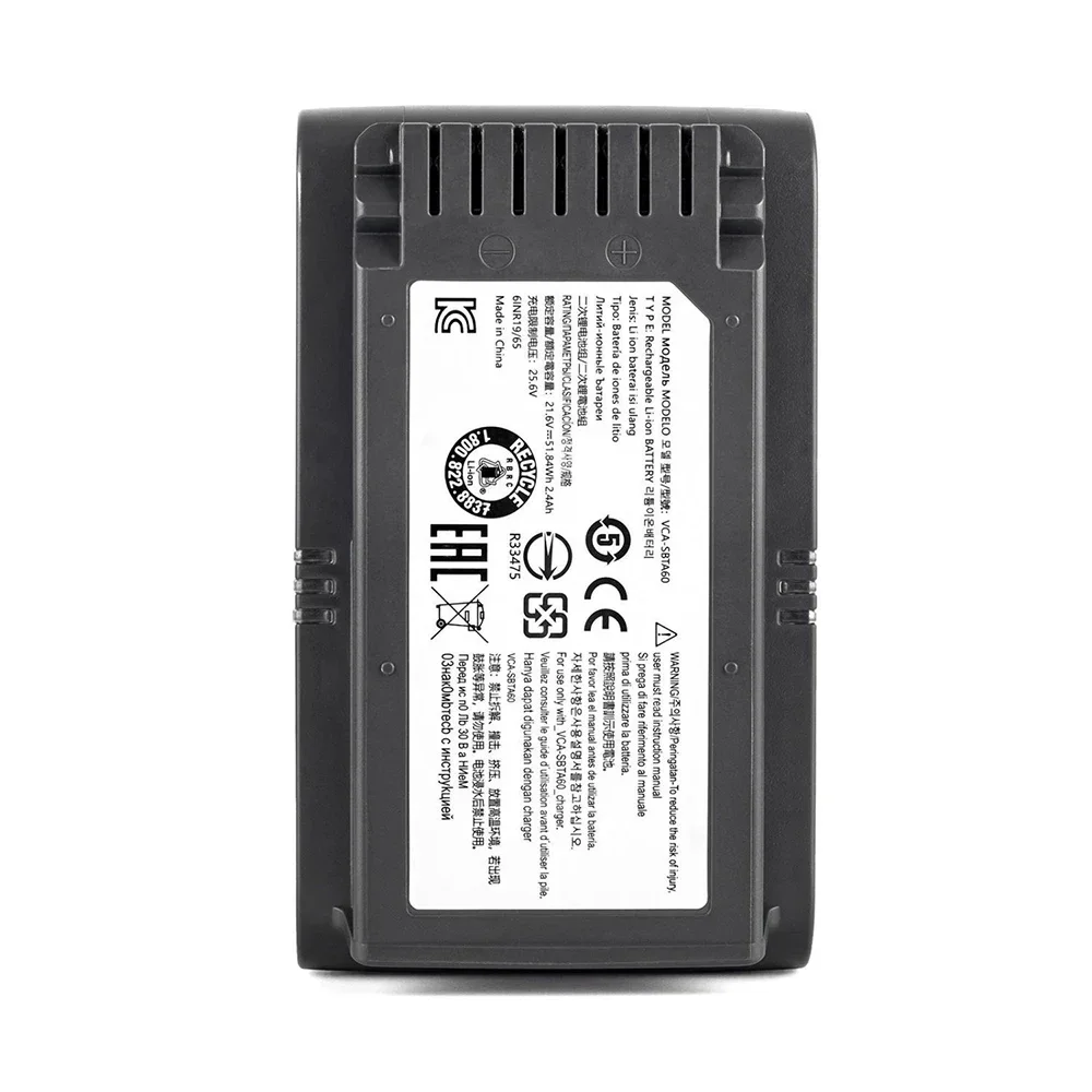 New 2400mAh VCA-SBT90 For Samsung JET75 JET90 JET90E VS9000 Dust Collector Battery VS20R9074S2 VS20T7551P5 VS20R9078S2