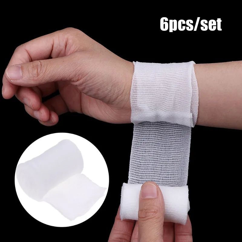 6/10/20rolls Disposable Cotton Breathable Wounding Care Dressing Gauze PBT Conforming Elastic Bandage Medical First Aid