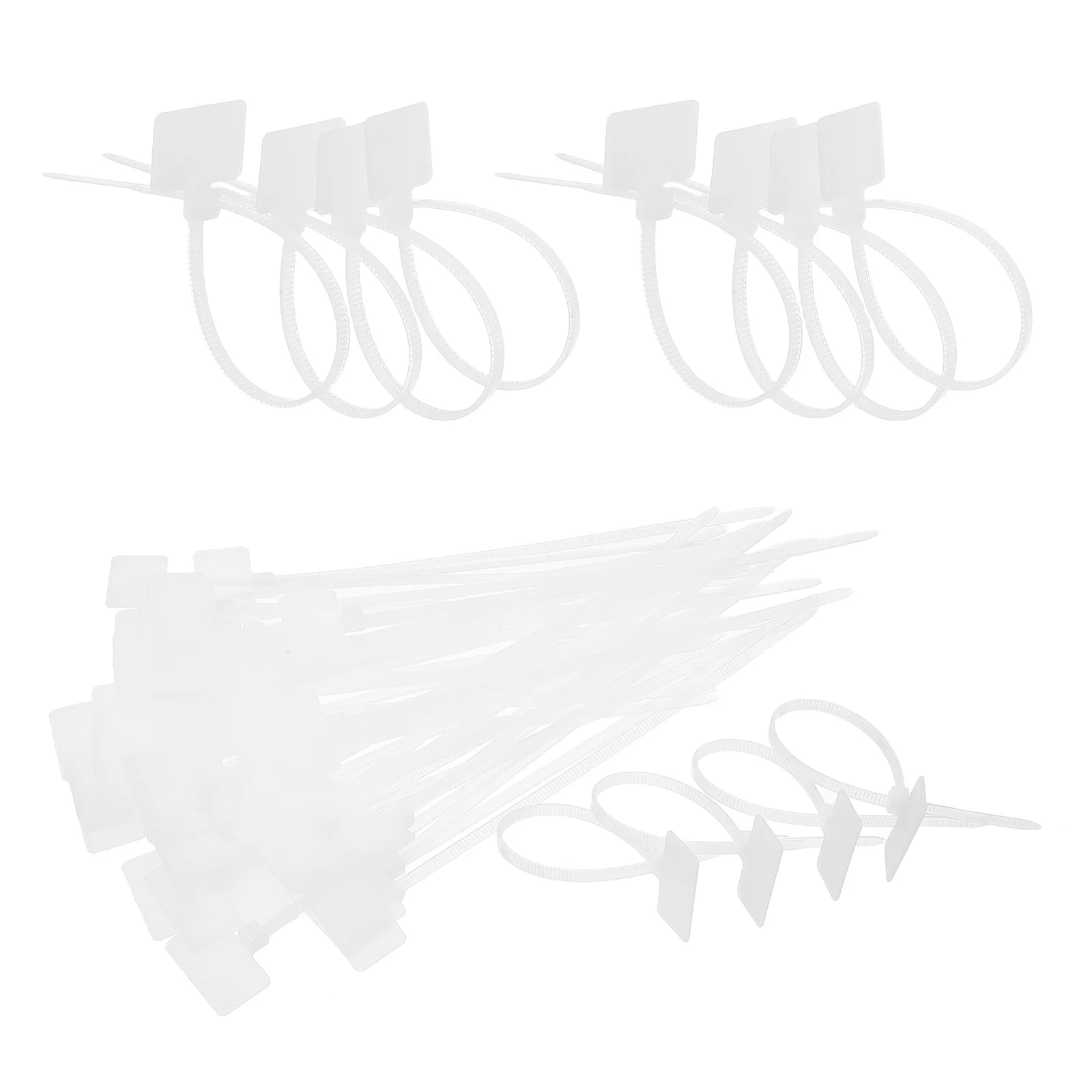 

250Pcs Label Tag Cable Ties 25x150mm Weather Resistant Nylon Wire Labels for Clear Identification and Secure Bundling Cable