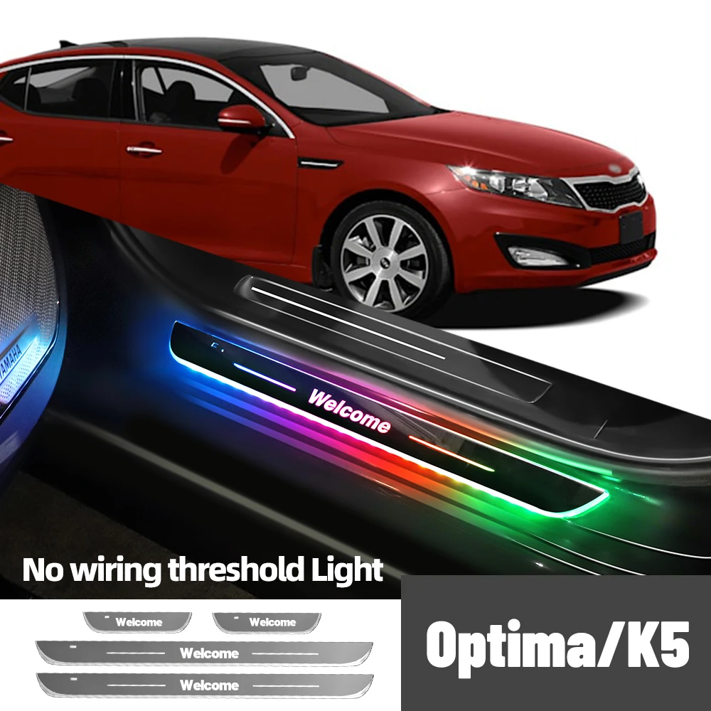 

For Kia Optima K5 2010-2019 2016 2017 2018 Car Door Sill Light Customized Logo LED Welcome Threshold Pedal Lamp Accessories