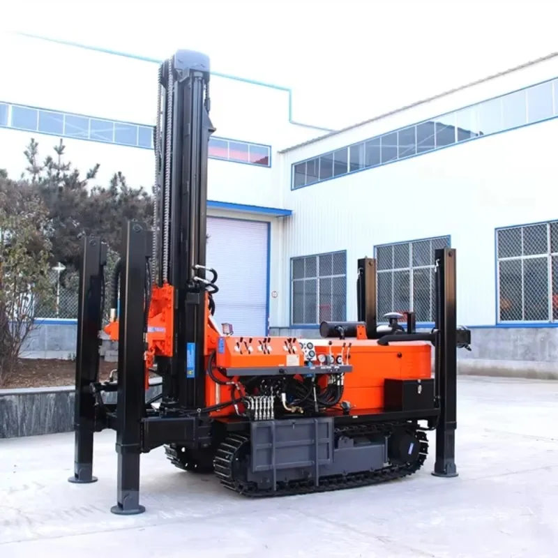 Water Well Drilling Machine Hydraulic Core Drilling Rig Crawler Mounted Borehole DTH Water Well Drilling Rig