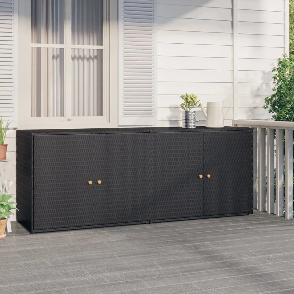 Black Garden Storage Cabinet for Home Organizer Wardrobe