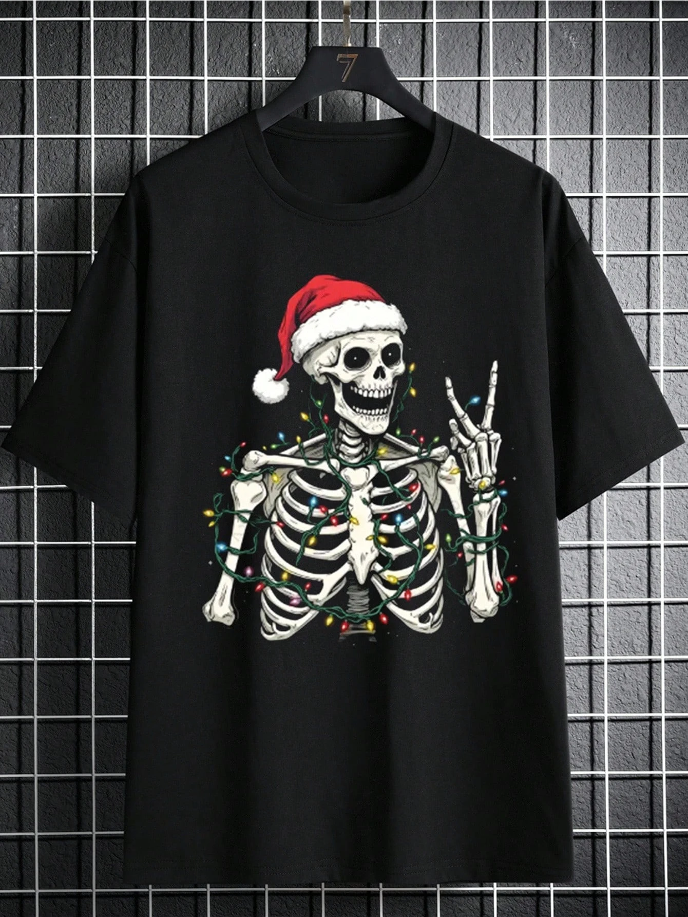 المرأة المحملة الصيف عارضة مضحك عيد الميلاد الهيكل العظمي طباعة جولة الرقبة تصفح الشاطئ تي شيرت الصيف الربيع المرأة قصيرة الأكمام #1